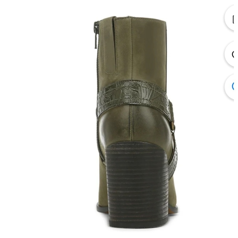 Vionic Carnelia  Chelsea Boot Block Heel Olive Oil Color Water Repellent Sz  8.5 - Picture 9 of 17